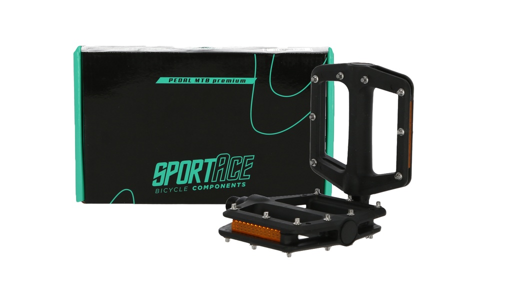 PEDAL BMX/MTB PLASTICO DU NEGRO PINES 108X103 9/16" SPORTACE
