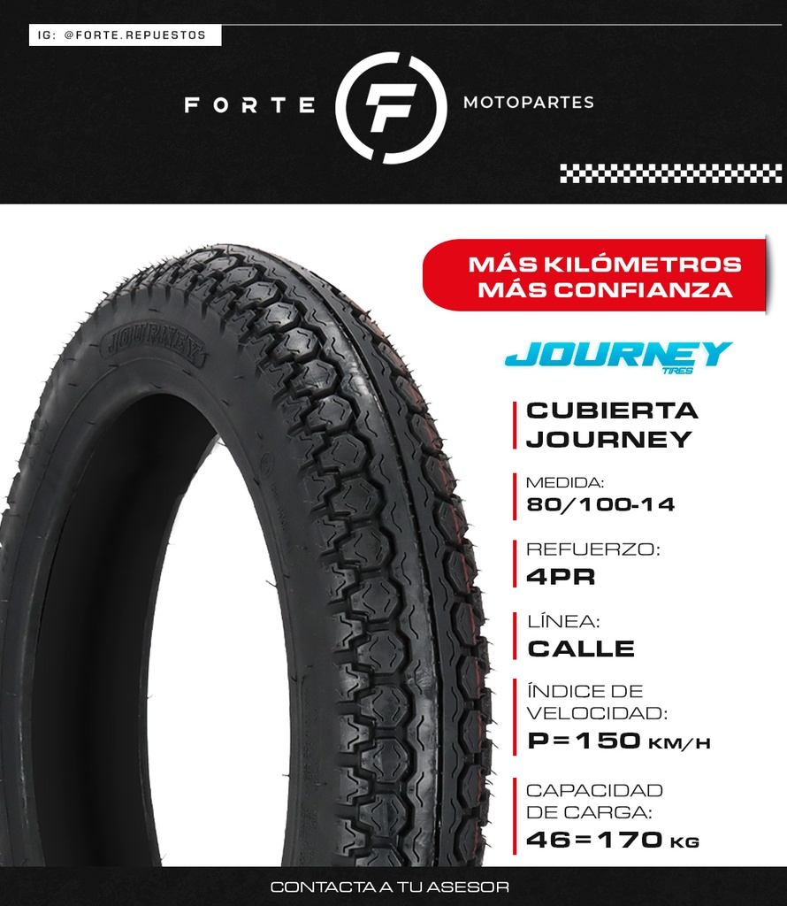 CUBIERTA JOURNEY 80/100-14