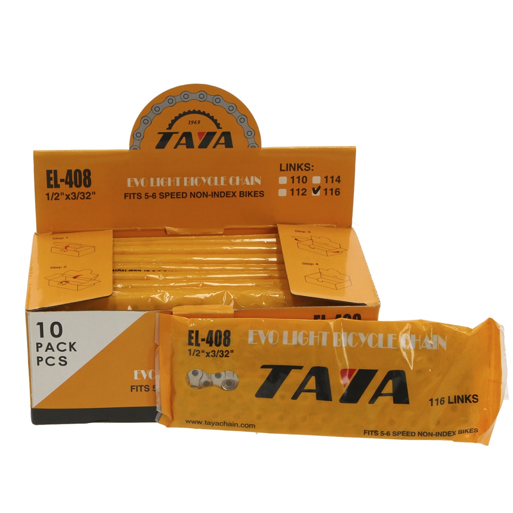 CADENA TAYA 1/2”x3/32 x 116L 5, 6VEL
