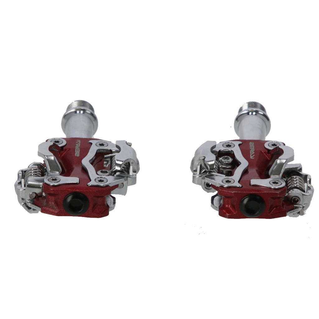 PEDAL AUTOMATICO ZERAY ZP-108S ALUMINIO MTB 9/16 RULEMAN ROJO