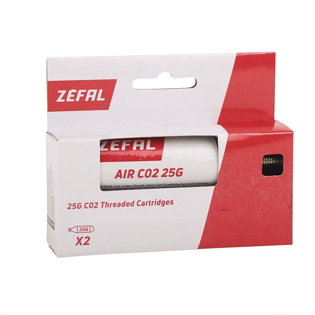 CARTUCHO C02 25GR 29X2.25 ZEFAL BLISTER X 2