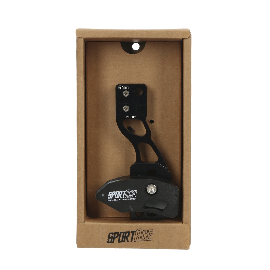 GUÍA CADENA SPORTACE MONTAJE DIRECTO CNC ALUMINIO/PLÁSTICO PARA MONOPLATO 28-38T