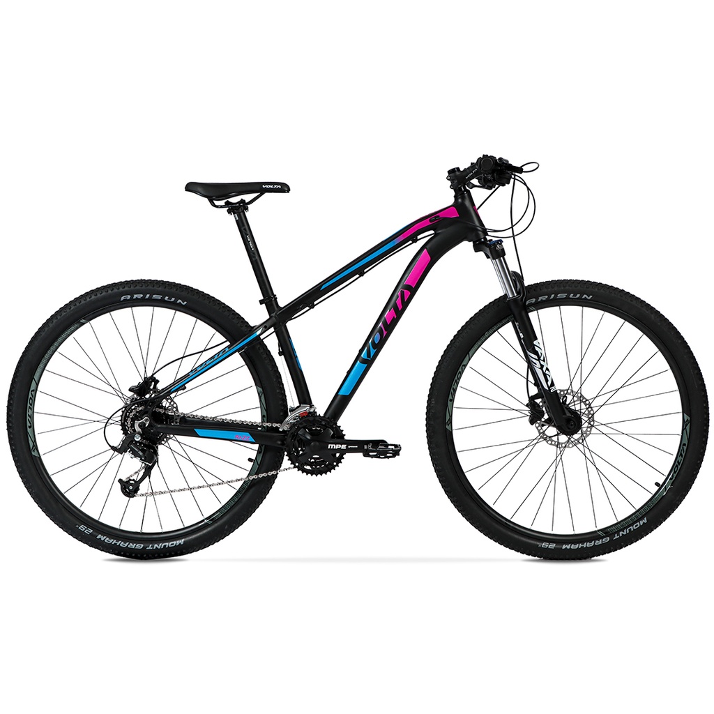 BICICLETA MTB RAZZ ALUMINIO NEGRO AZUL/ROSA MICROSHIFT 24VEL 29ER M G2