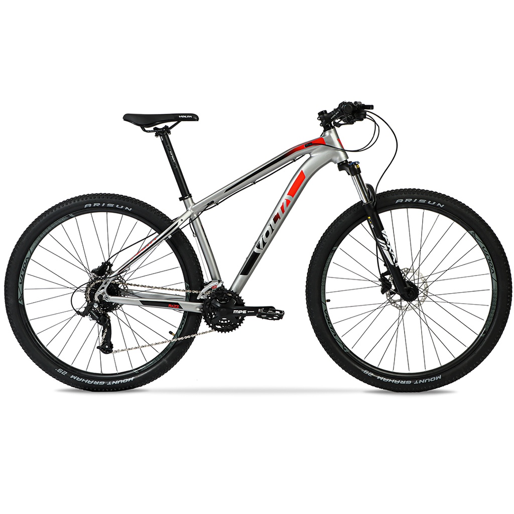 BICICLETA MTB RAZZ ALUMINIO GRIS ROJO/NEGRO MICROSHIFT 24VEL 29ER S G2