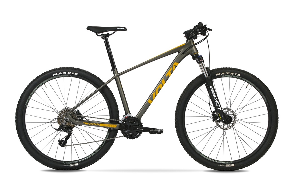 BICICLETA MTB VIGGO ALUMINIO GRIS/AMARILLO MICROSHIFT 27VEL 29ER L G2