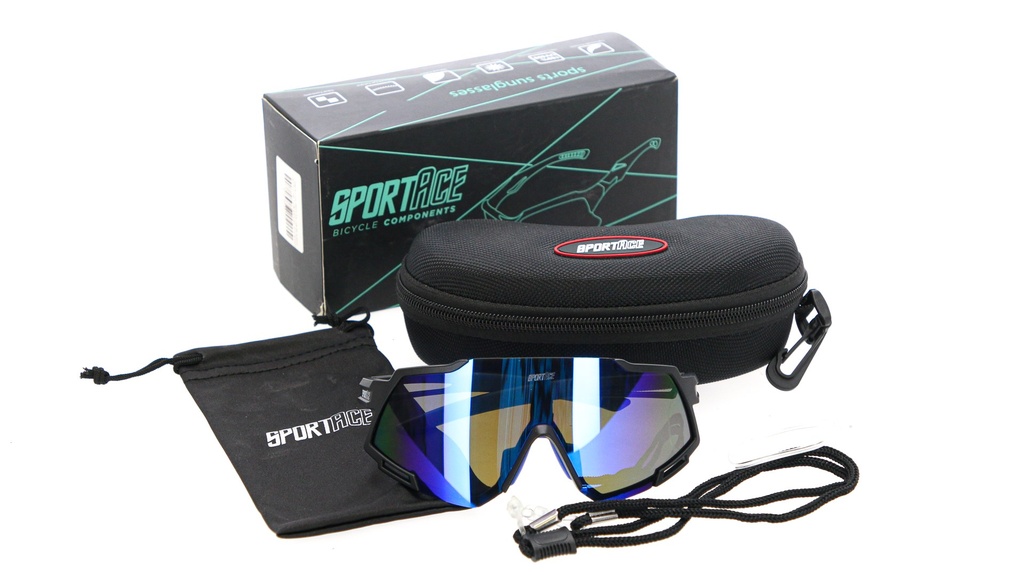 GAFA CICLISMO SA-838 SPORTACE AZUL/NEGRO C/ESTUCHE 3 CRISTALES