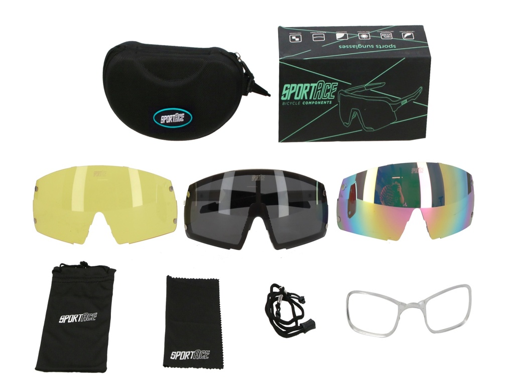GAFA CICLISMO SA-915 SPORTACE BLANCO (LENTE ROSA) C/ESTUCHE 3 CRISTALES