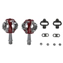 PEDAL AUTOMATICO ZERAY ZP-108S ALUMINIO MTB 9/16 RULEMAN ROJO
