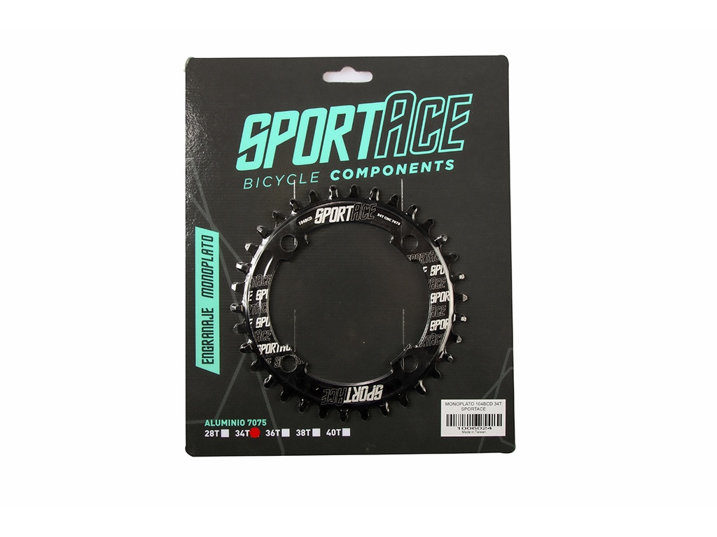 MONOPLATO 104BCD 34T CNC 7075 SPORTACE COMPATIBLE