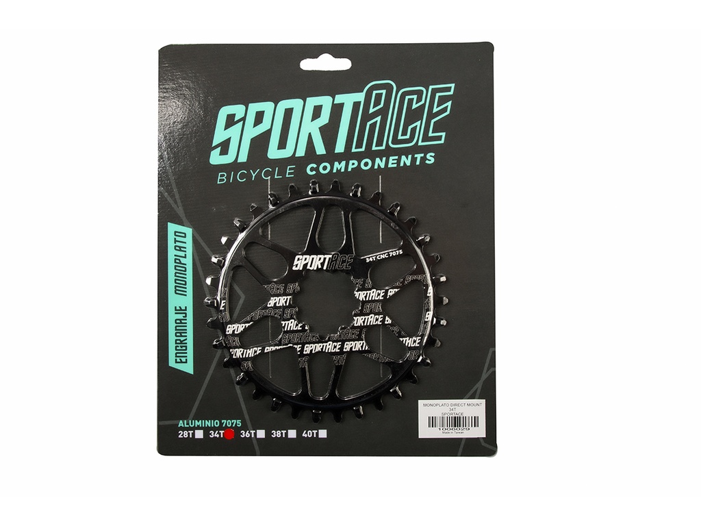 MONOPLATO DIRECT MOUNT SRAM 34T CNC 7075 SPORTACE