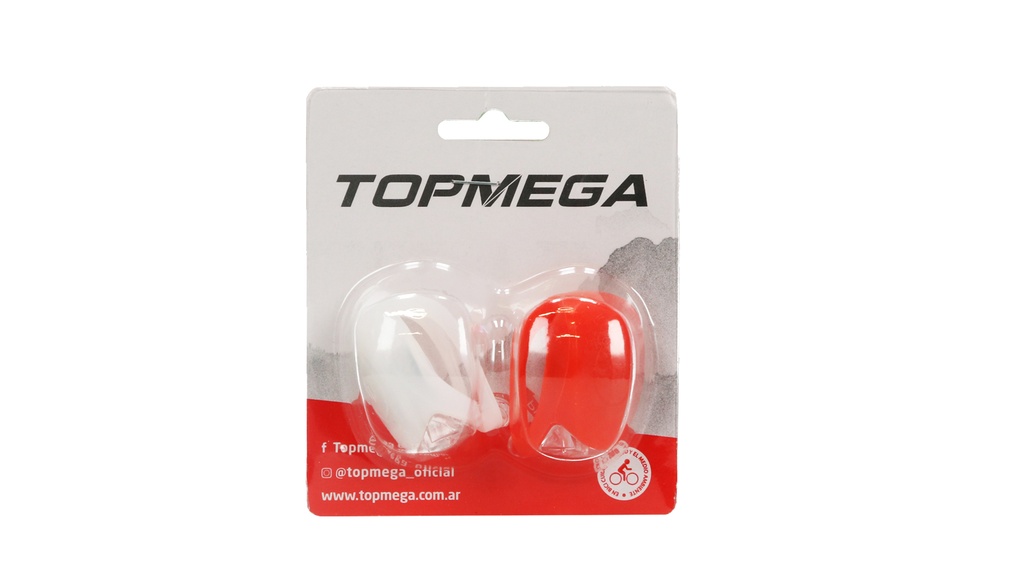 BALIZA SET D/T SILICONA 2LED 3FUNCIONES C/SUJETADOR TOPMEGA