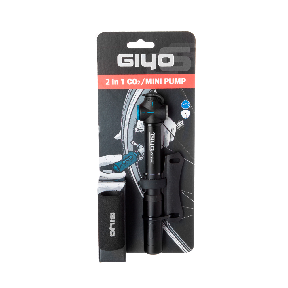 INFLADOR DE MANO MINI GIYO C/ADAPTADOR PARA CARTUCHO CO2