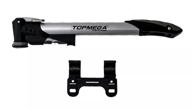 INFLADOR MINI TOPMEGA ALUMINIO C/MANOMETRO 21.3X275MM D/VALV