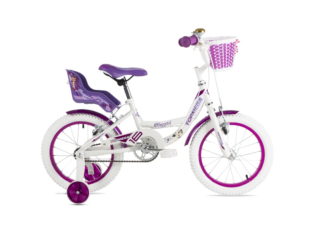 BICICLETA NENA FLEXYGIRL R16 BLANCO/VIOLETA
