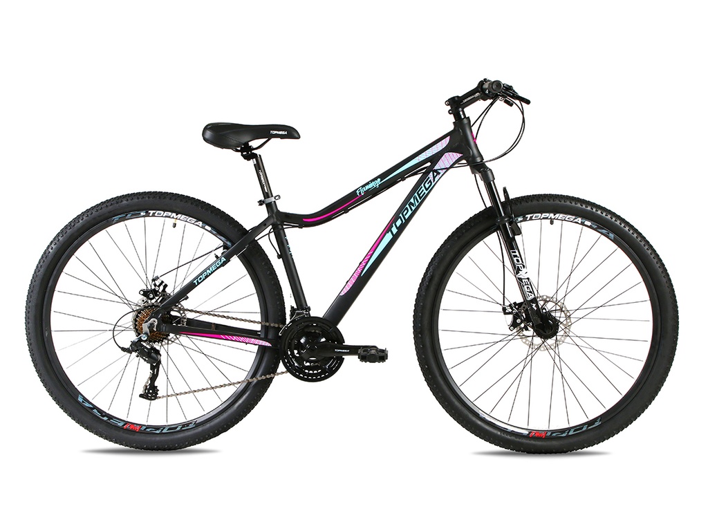BICICLETA MTB FLAMINGO R29 21VEL NEGRO/CELESTE TALLE M
