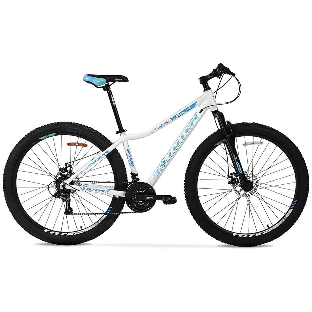 BICICLETA MTB TOTEM ALUMINIO 21VEL SHIMANO BLANCO/AZUL TALLE L
