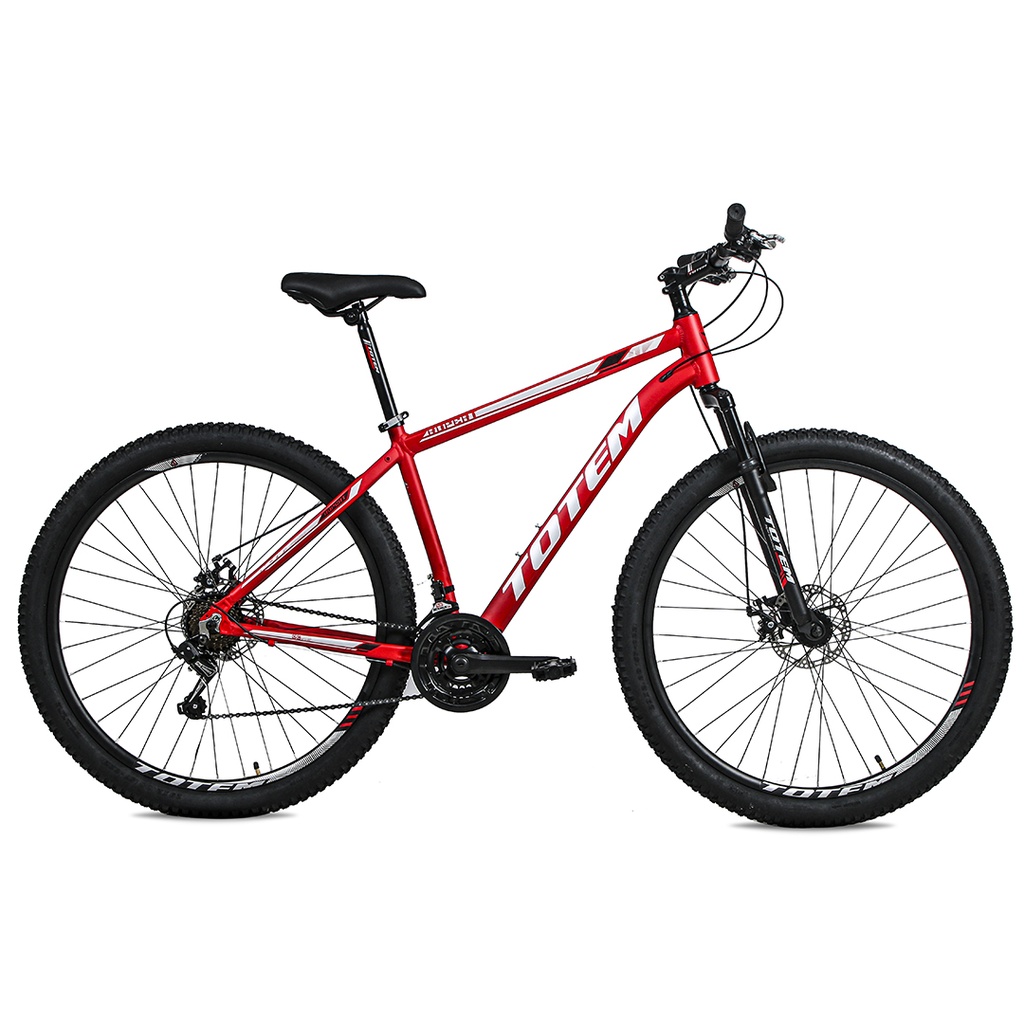BICICLETA MTB TOTEM ALUMINIO 21VEL LTWOO ROJO/NEG TALLE L