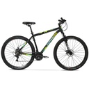 BICICLETA MTB REGAL ALUMINIO R29 21V NEGRO VERD/CEL/AMA M