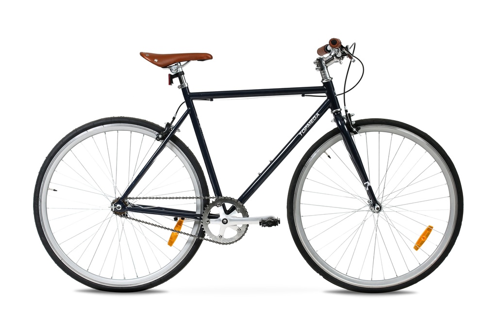 BICICLETA FIXIE STREETER R28 ACERO AZUL OSCURO T54
