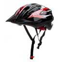 CASCO MTB 16 VENTILACIONES C/VISERA 52-58 CM NEGRO/ROJO