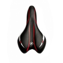 ASIENTO MTB/RUTA 280x160MM NEGRO/ROJO CON GRAMPA