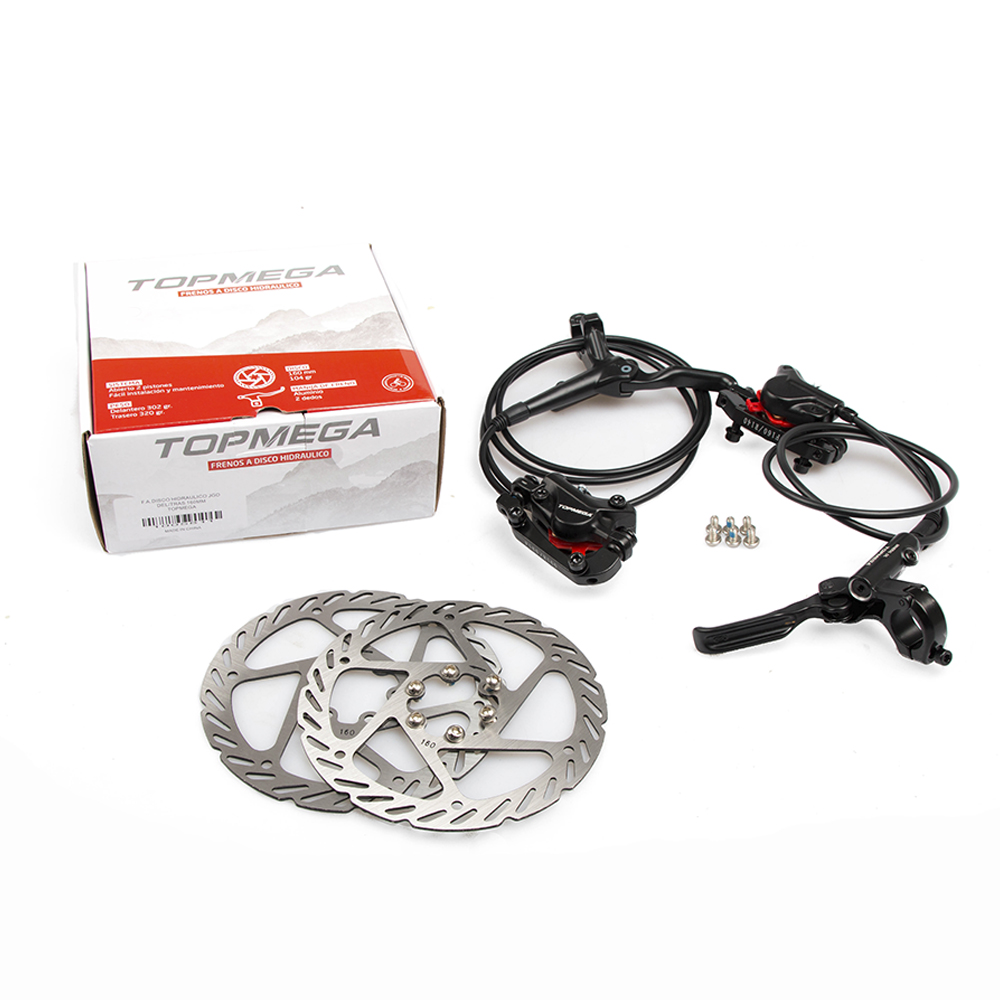 FRENO DISCO HIDRAULICO JUEGO DEL/TRAS 800/1500MM TOPMEGA 160MM C/DISCO