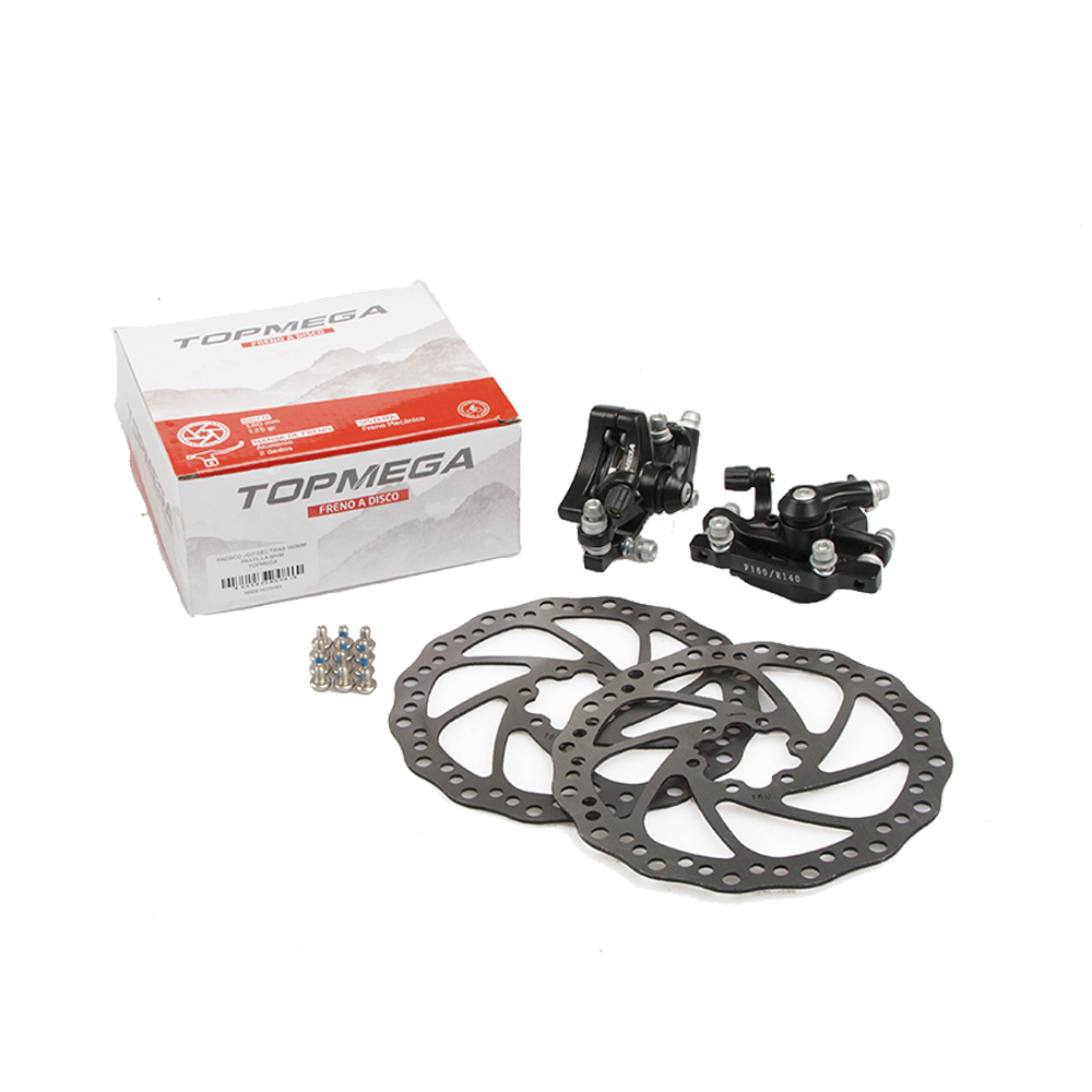 FRENO DISCO MECANICO DEL/TRA CALIPER DISCO 160MM TOPMEGA