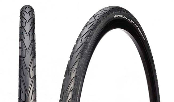 CUBIERTA 700X38 URBANA ARISUN CRUISER WIRE BEAD 60TPI NEGRA OEM