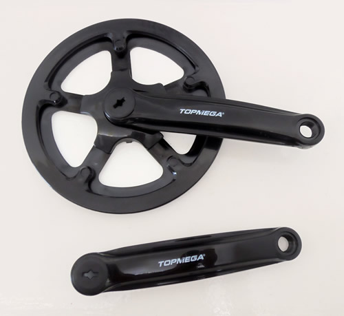 PLATO PALANCA MONOPLATO URBANA CUADRANTE 46TX170MM TOPMEGA PLÁSTICO NEGRO CON CUBRE CADENA