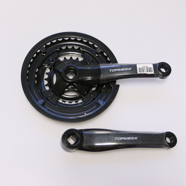 PLATO PALANCA TRIPLE MTB CUADRANTE 24-34-42TX170MM TOPMEGA CON CUBREC. SIN CARTUCHO