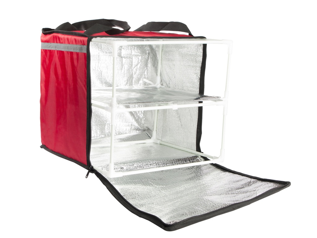 MOCHILA TERMICA PARA DELIVERY ROJA 35X38X40CM