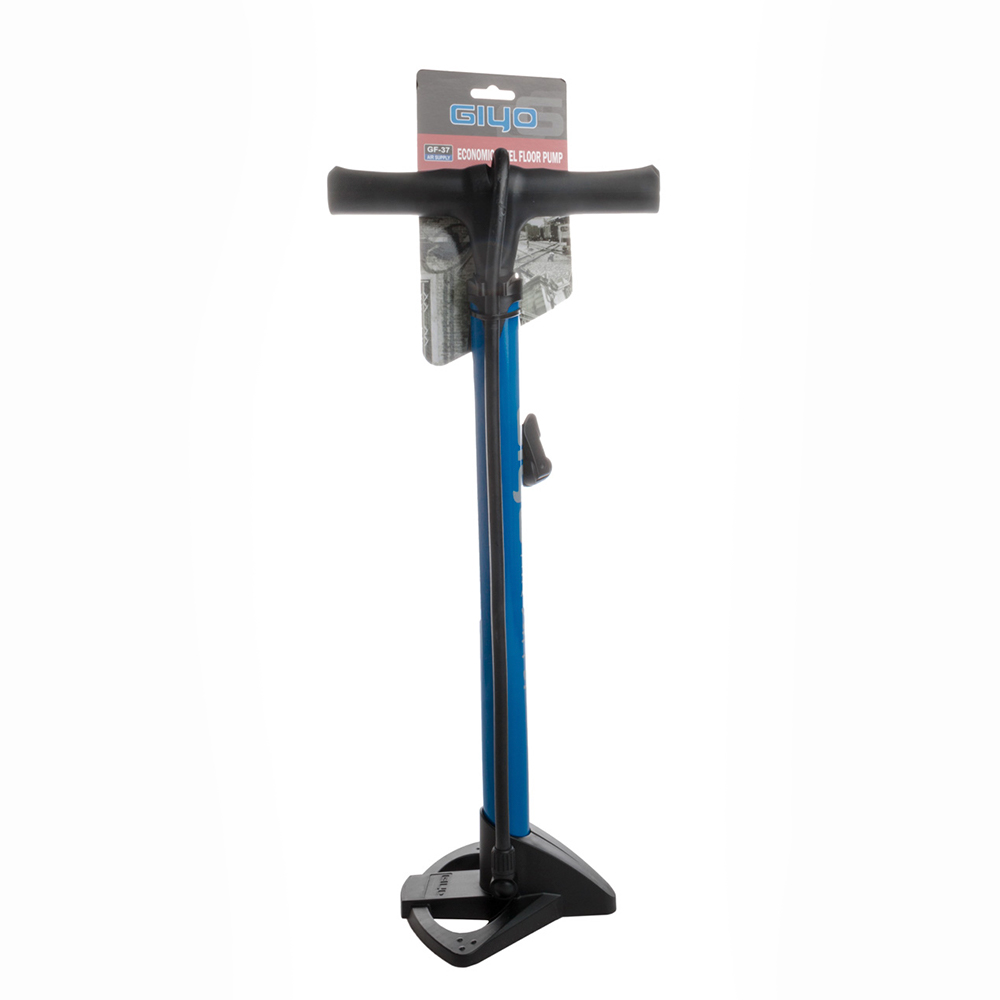 INFLADOR PIE DE ACERO COLOR AZUL GIYO 22''
