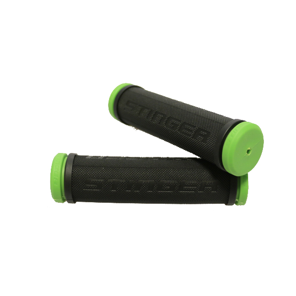 PUÑO MTB TPR 130MM BICOLOR NEGRO/VERDE