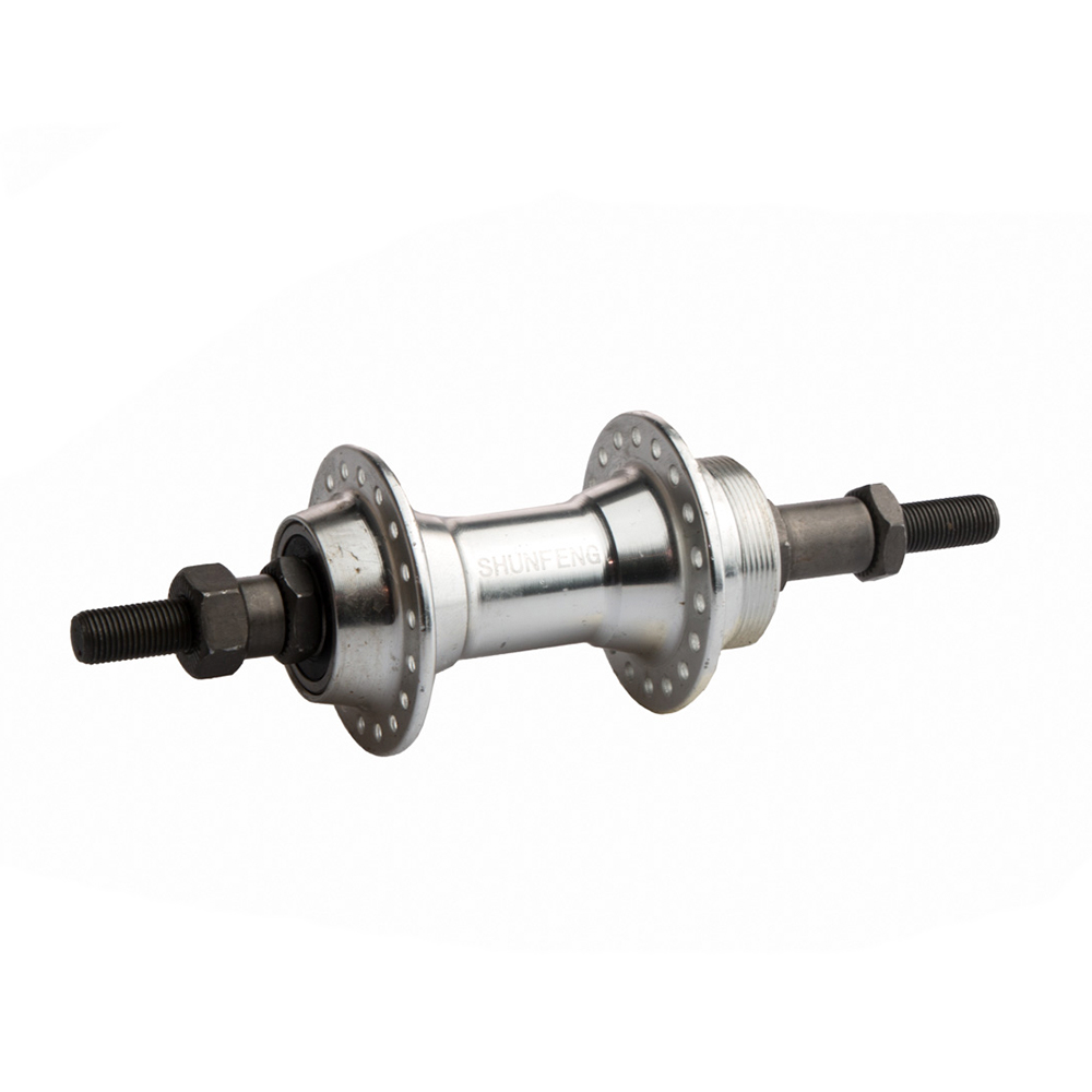 MAZA TRASERA 36AG 7 VEL ALUMINIO BOLILLA C/TUERCA PLATA SHUNFEN POL