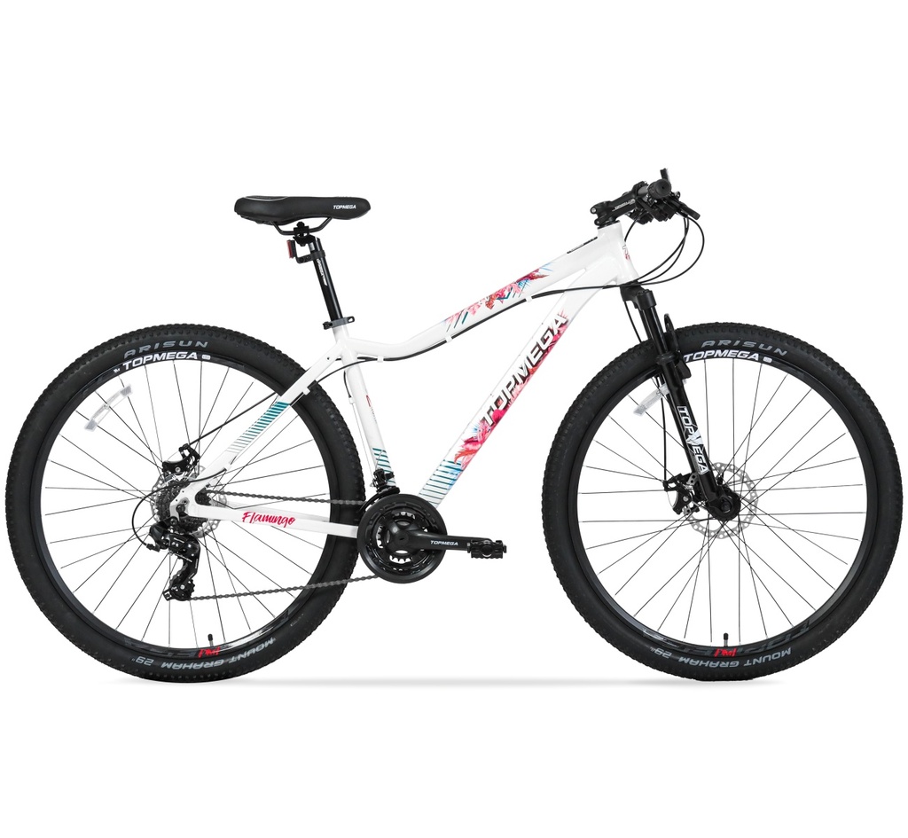 BIC MTB TOPMEGA FLAMINGO R29 21VEL BLANCO/ROSA/CELESTE T.XS