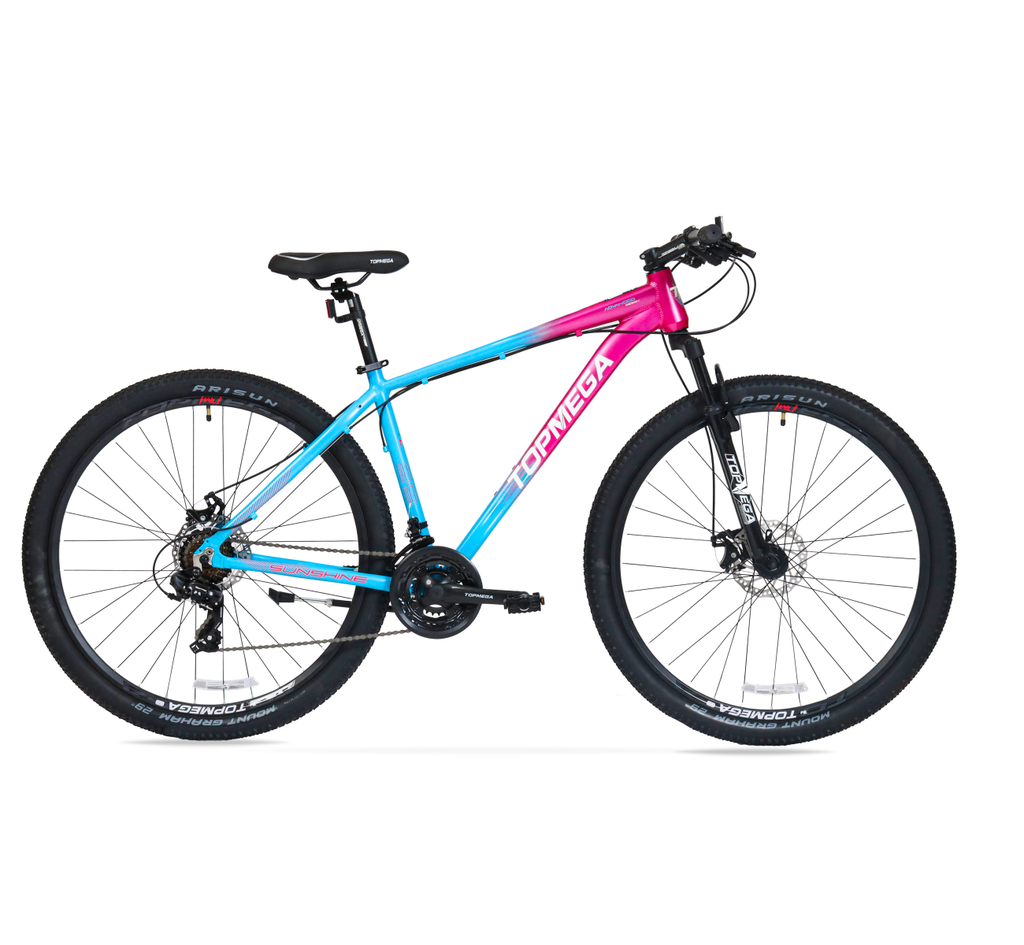 BIC MTB TOPMEGA SUNSHINE R29 21VEL ALUM CELESTE/FUCSIA T. M