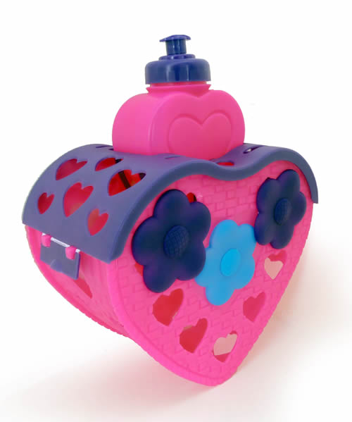 CANASTO CORAZON PVC C/CARAMAÑOLA 16-20''ROSA