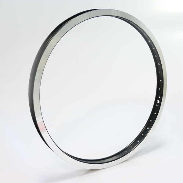 LLANTA 20" 48H ALUMINIO NEGRA PULIDA