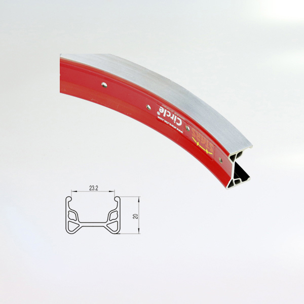 LLANTA 20''X23X19MM 48A ALUMINIO COLOR ROJA PULIDA