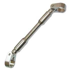 *BARRAL ALUMINIO REFORZADO P/DESCENSO 25,4x250 PLATEADO