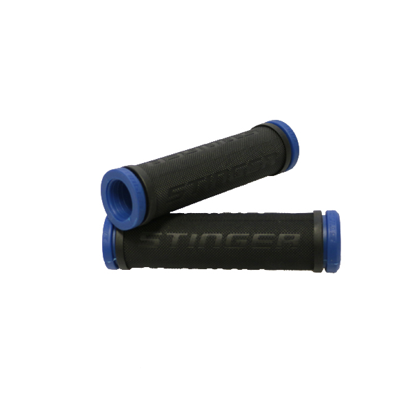 PUÑO MTB TPR 130MM BICOLOR NEGRO/AZUL