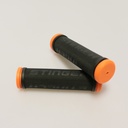 PUÑO MTB TPR 130MM BICOLOR NEGRO/NARANJA
