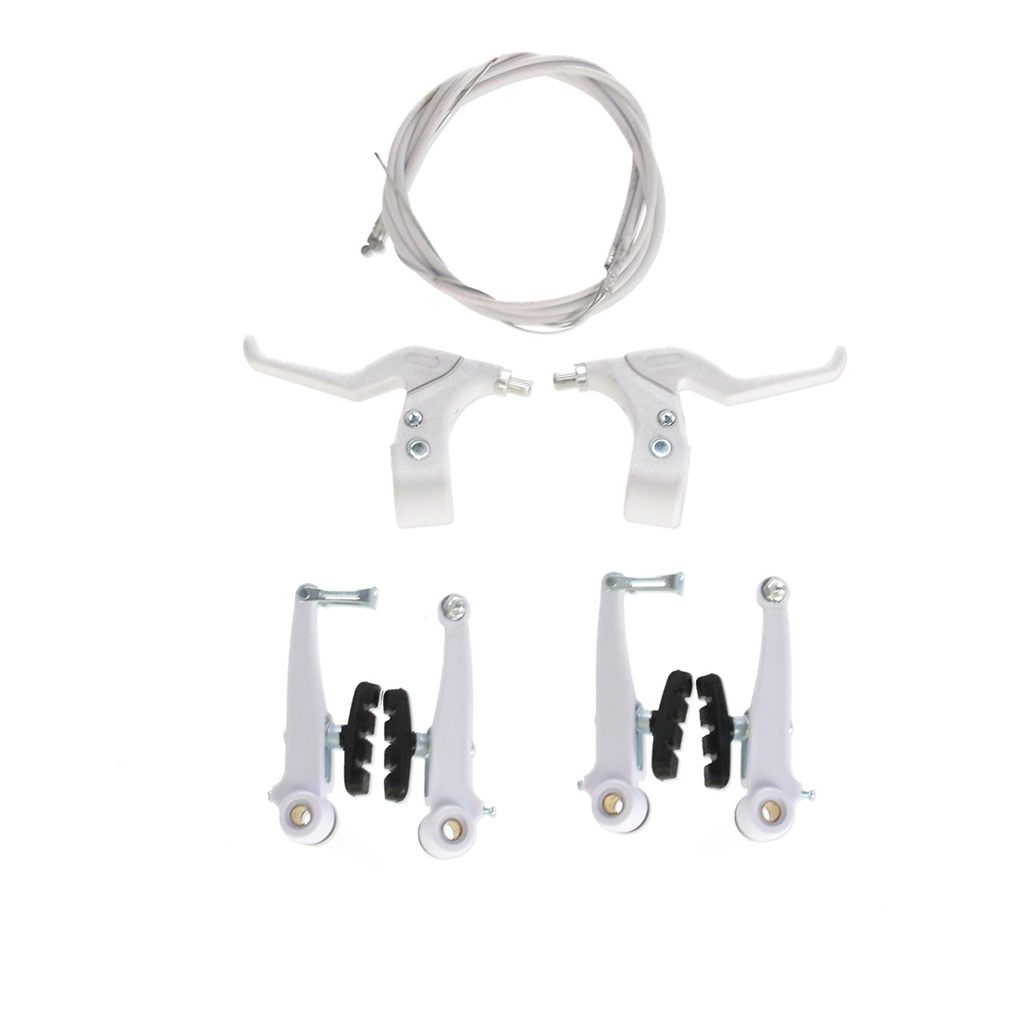 FRENO V-BRAKE NIÑO RESINA MANIJA/CABLE JGO BLANCO