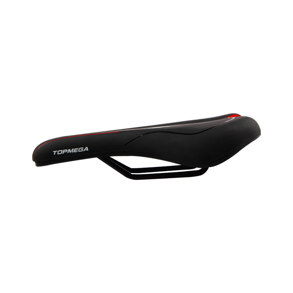 ASIENTO MTB/RUTA 270x150MM NEGRO/ROJO SIN GRAMPA