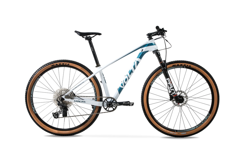 *BICICLETA MTB X-ZION CARBONO DEORE 12VEL 29ER BLANCO/AZUL L LIQ G2