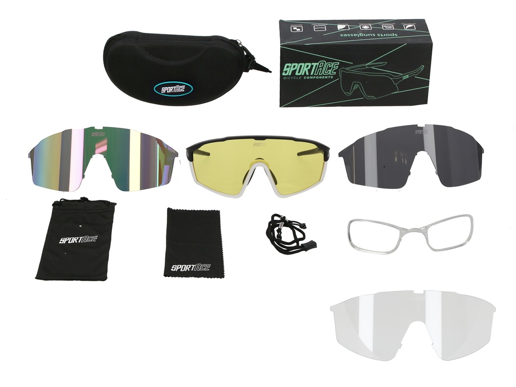 GAFA CICLISMO SA-888 SPORTACE NEGRO/BLANCO (LENTE ROSA) C/ESTUCHE FOTOCROMATICO
