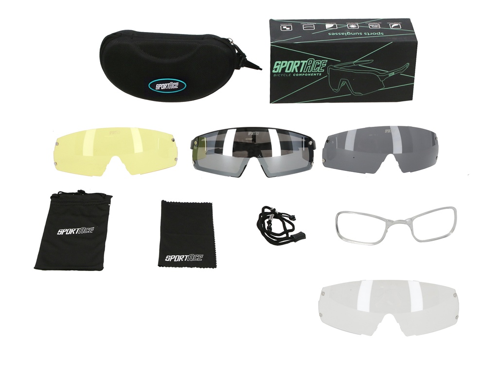 GAFA CICLISMO SA-915 SPORTACE NEGRO (LENTE PLATA) C/ESTUCHE FOTOCROMATICO