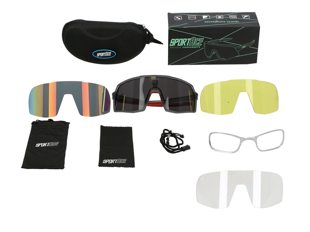 GAFA CICLISMO SA-858 SPORTACE TRANSP/ROJO C/ESTUCHE FOTOCROMATICO