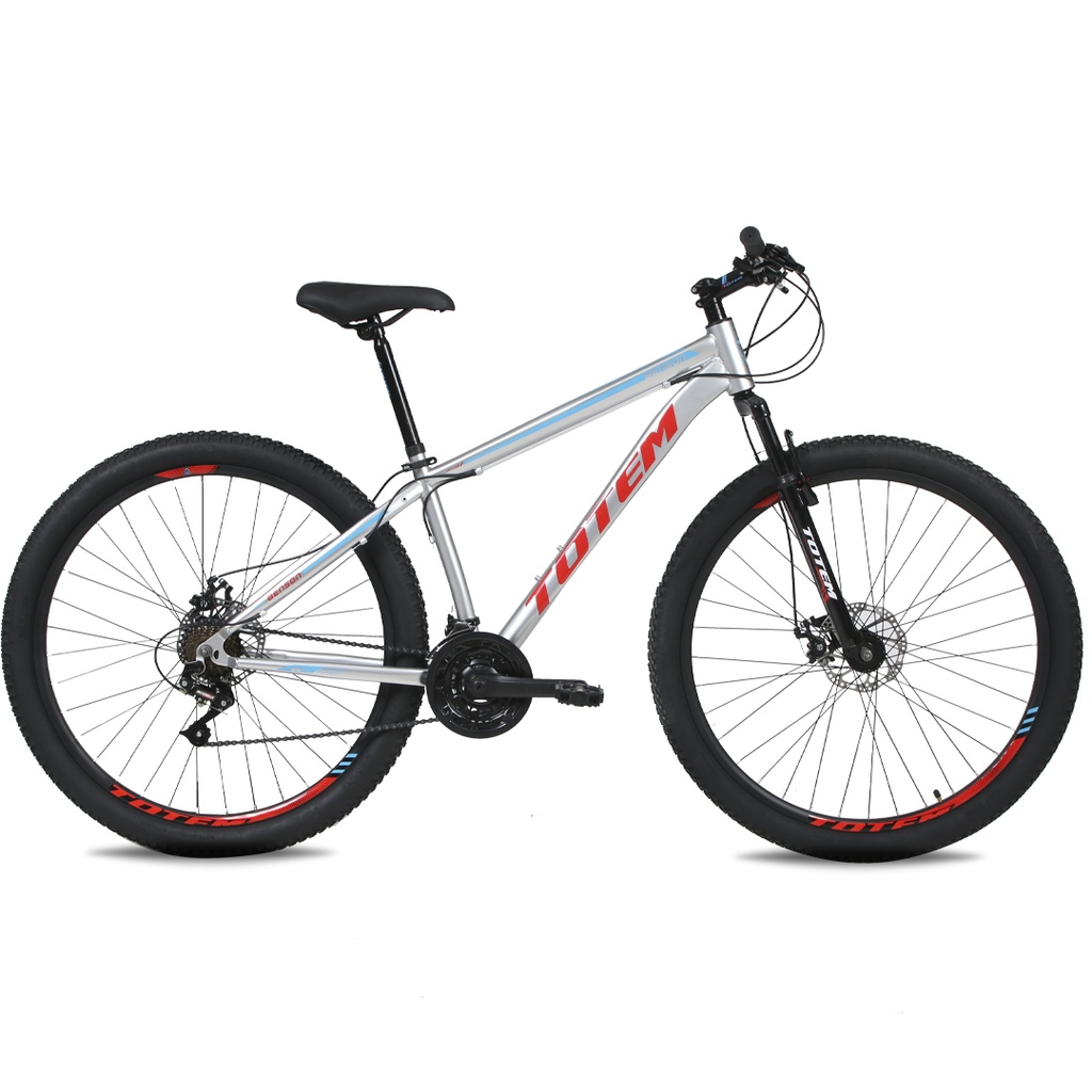 BIC MTB TOTEM ACERO 21VEL SUNRUN GRIS/ROJO TALLE L