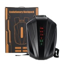 MOCHILA INTELIGENTE NEGRA CARCASA DURA CON PANTALLAS LED VERTICAL